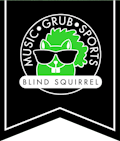 logo: Music, Grub, Sports, blind squirrel